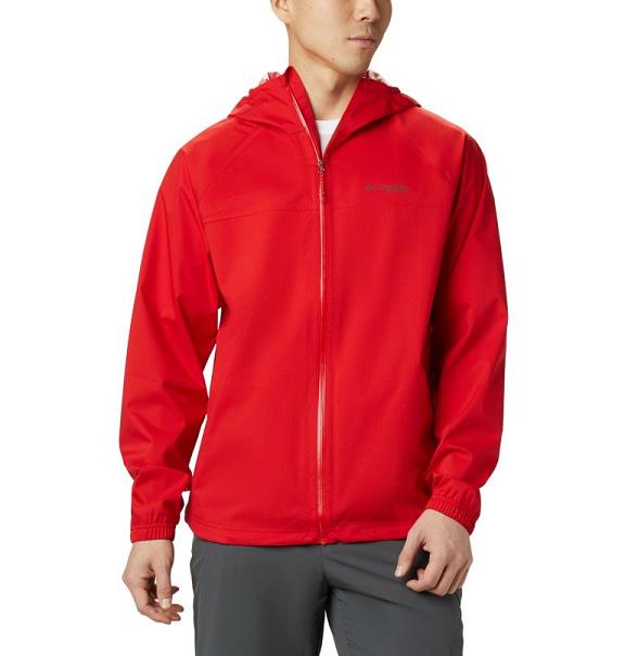 Columbia PFG Tamiami Rain Jacket Red For Men's NZ57980 New Zealand